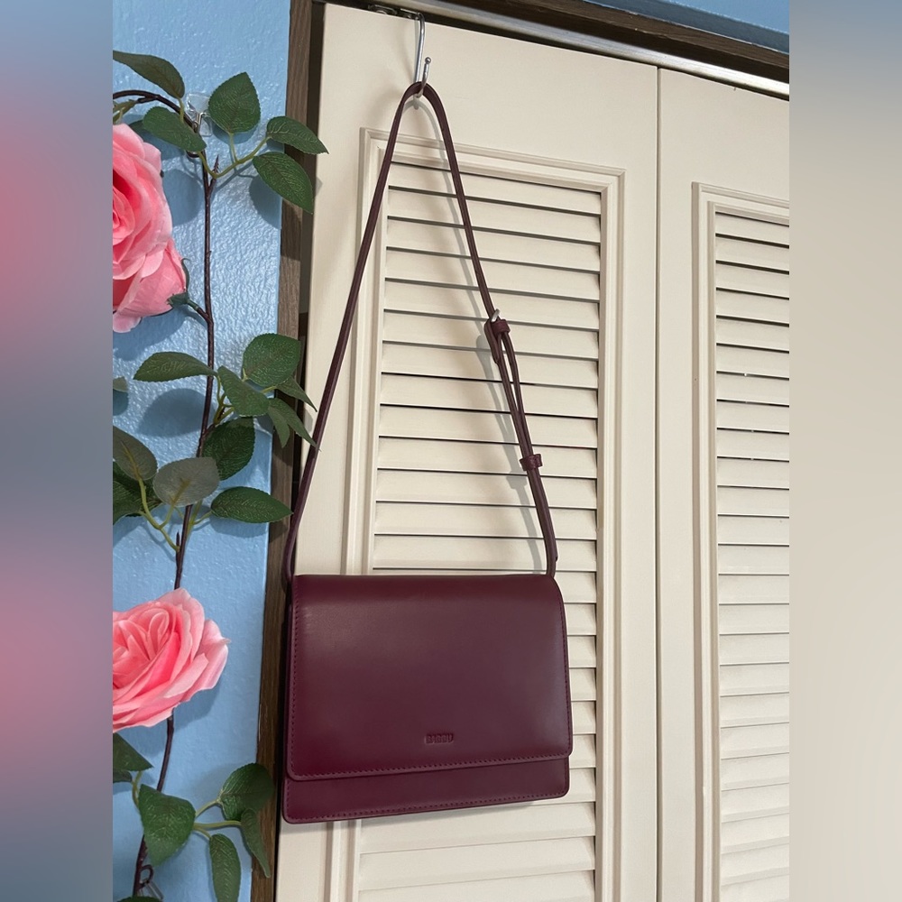 Leather BAGGU bag - Oxblood